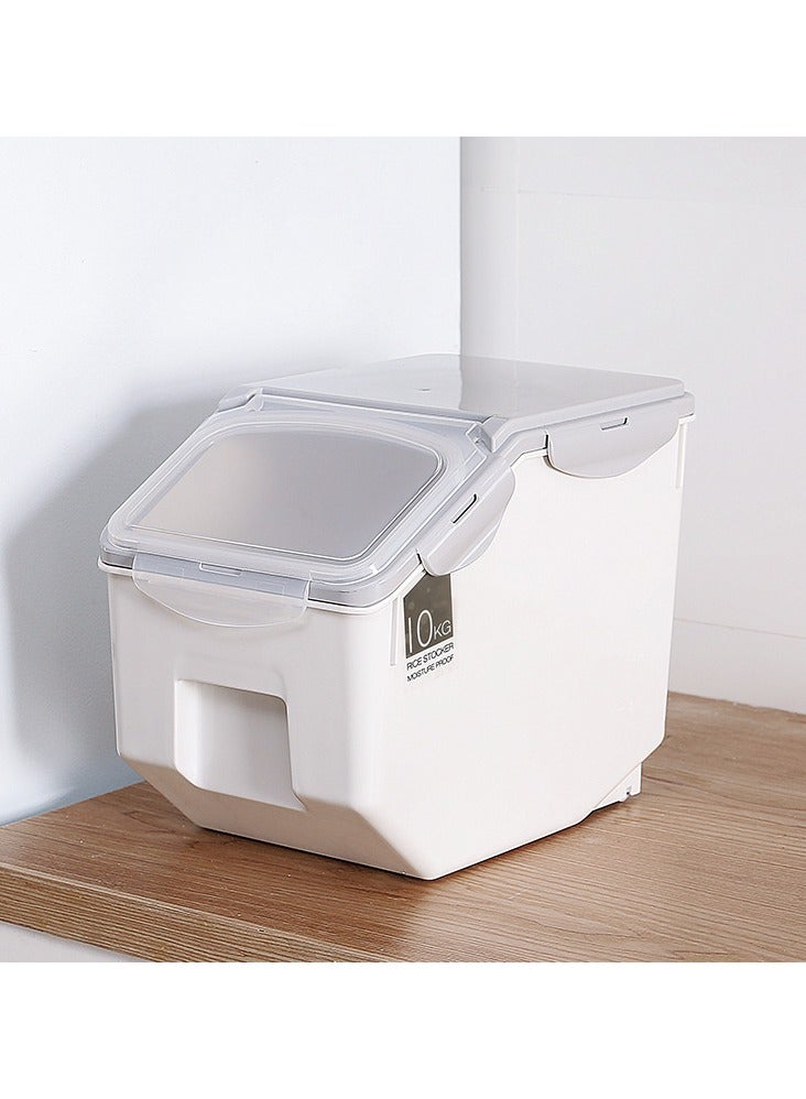 Rice Storage Bucket, High-Quality PP Material, Large-Capacity, Insect-Proof And Moisture-Proof, Kitchen Rice Bucket, Household Rice Box 10kg - Image 5